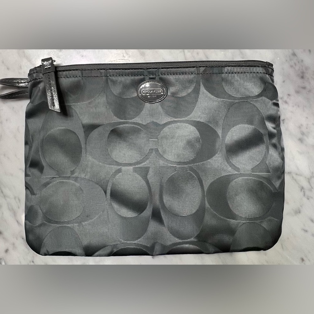Coach small zipper monogrammed bag